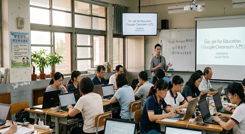 教師團隊參與 Google for Education 培訓工作坊